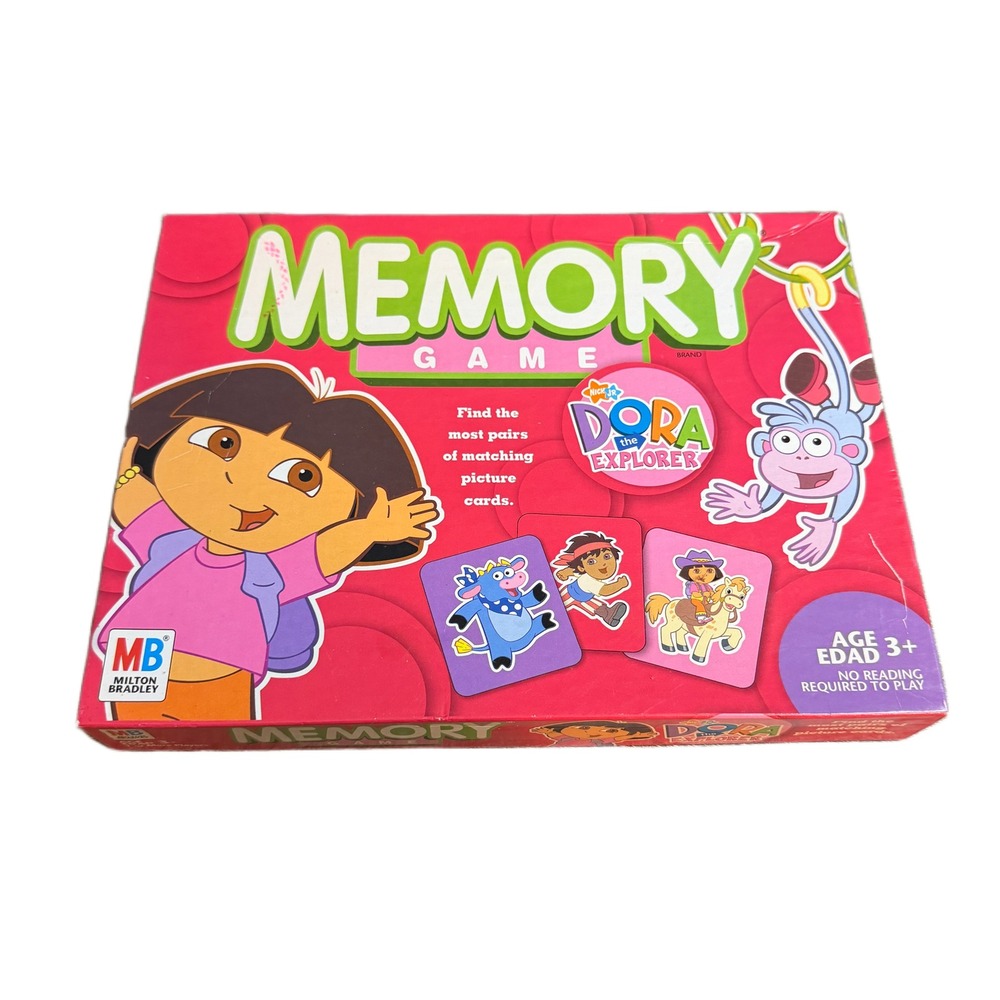 Milton Bradley Dora the Explorer Memory Game 2004 Nick Jr 72 Cards Matching